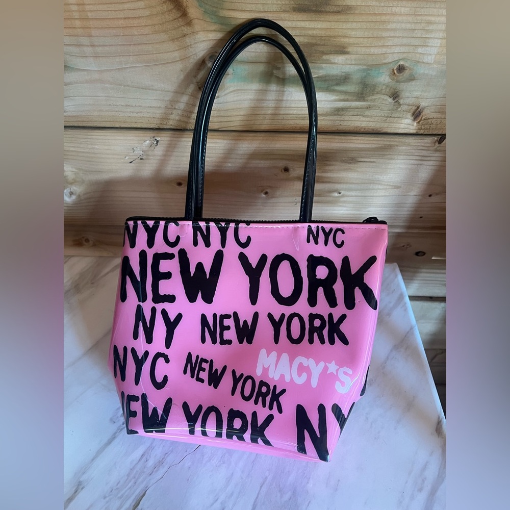 Pink Graphic Tote Bag from macy’s vintage